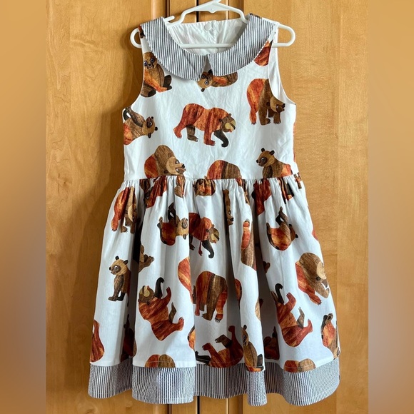 🔆sold🔆EUC Boutique brand Maddy James Brown Bear dress Sz 8 - Picture 2 of 2